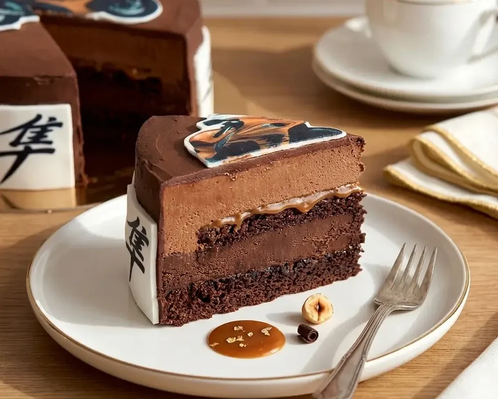 Tort cu caramel și ciocolată