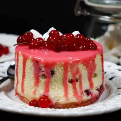 Tort cu mousse de ciocolată albă și zmeură
